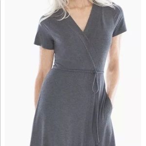 Soma Faux Wrap Short Sleeve Dress XL NWT